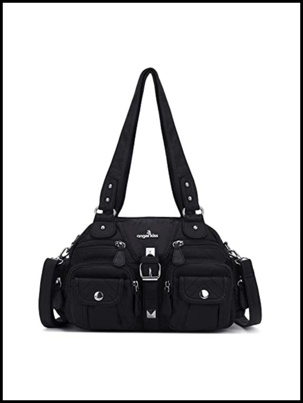 Soft Vegan Leather Hobo Crossbody Bag Women Multi-Pocket Shoulder Purse